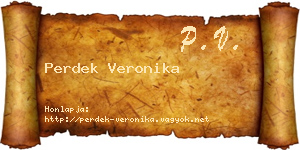 Perdek Veronika névjegykártya